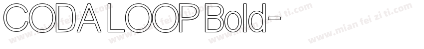 CODA LOOP Bold字体转换